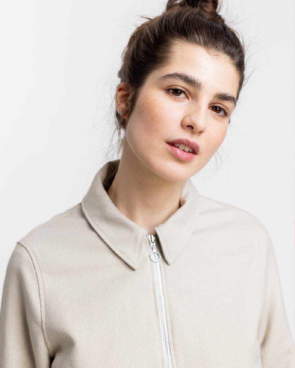 Rotholz Kurze Jacke aus Bio Canvas Beige Kariert Riesige Rabatte