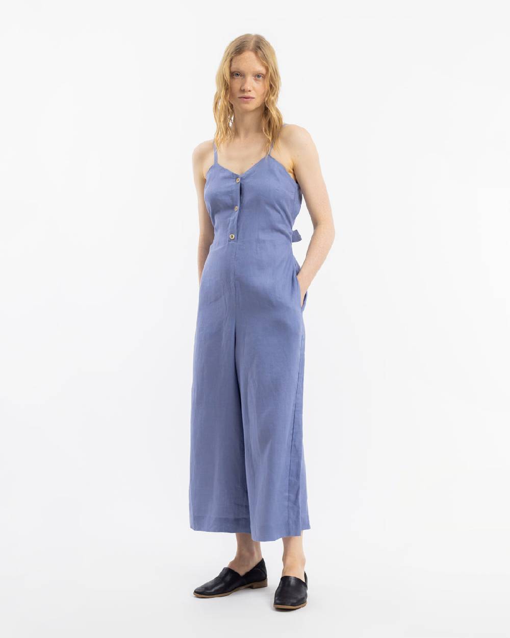 Rotholz Jumpsuit Leinen Mix - Hellblau Begrenzt auf 3 Tage