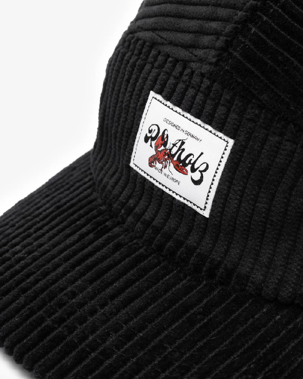 Rotholz Cord 5-Panel Bio Baumwolle - Schwarz Outlet