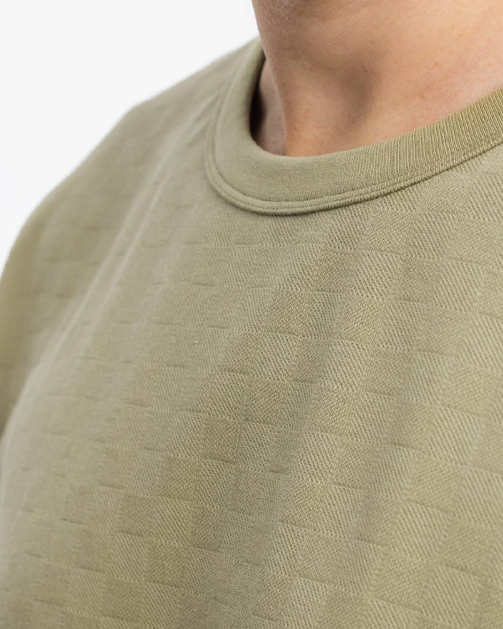 Rotholz Strukturiertes T-Shirt Bio Baumwolle - Grün Günstig kaufen