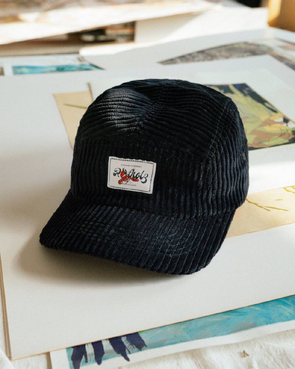 Rotholz Cord 5-Panel Bio Baumwolle - Schwarz Black Friday