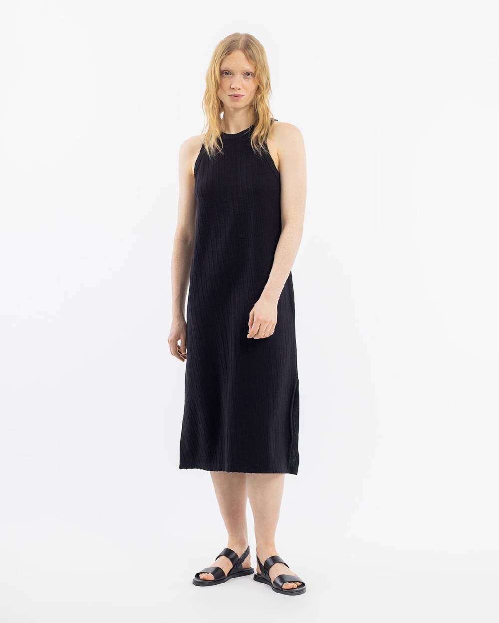 Rotholz Strick Kleid Bio Baumwolle - Schwarz Weihnachtsangebot