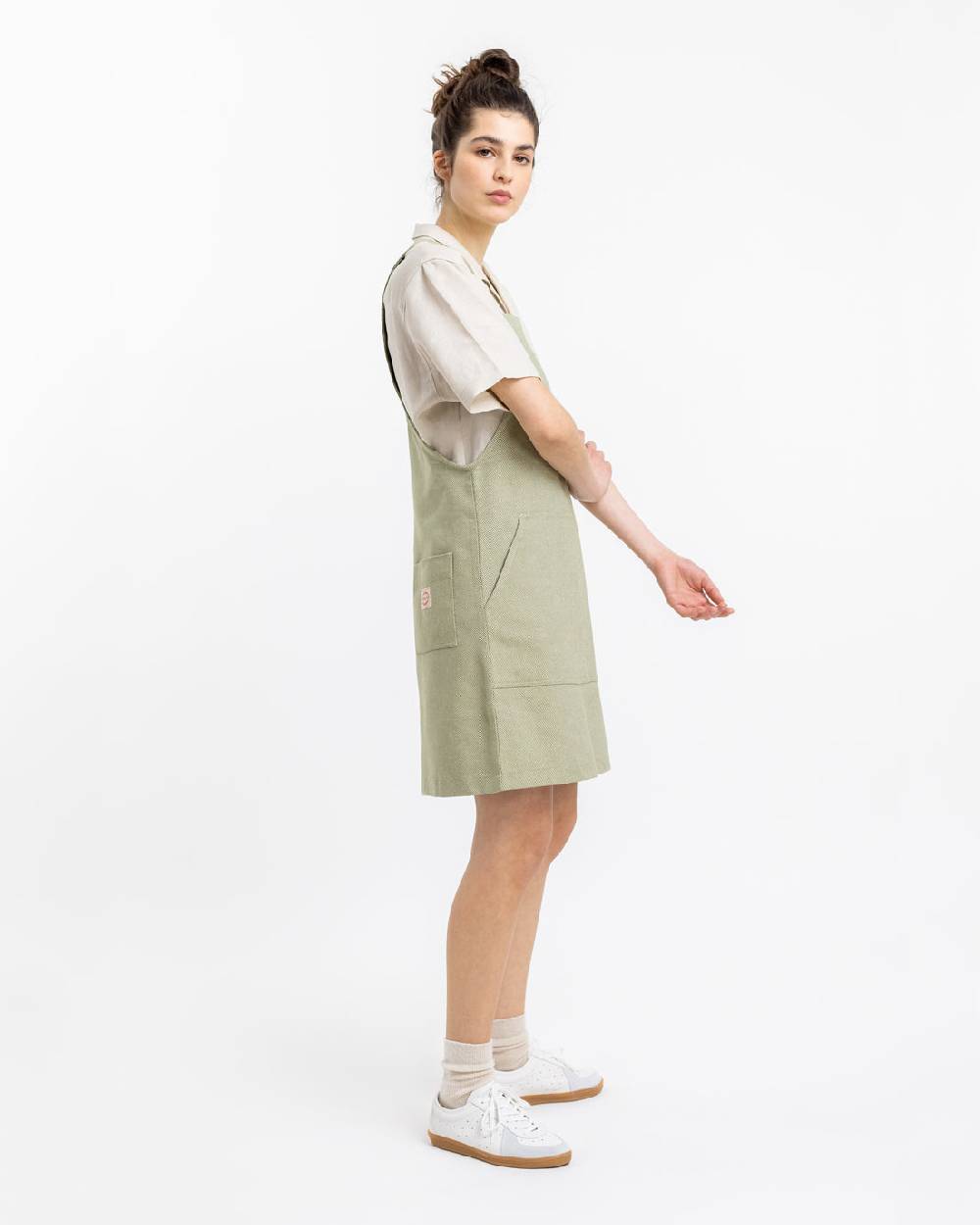 Rotholz Latzkleid aus Bio Canvas Grün Kariert Muttertagsangebot