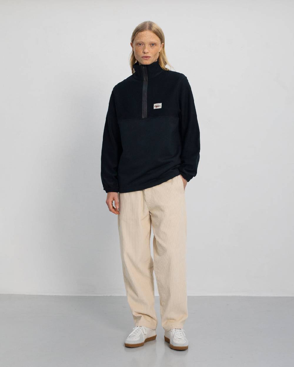 Rotholz Divided Sweatshirt Bio Baumwolle - Schwarz Top Angebot