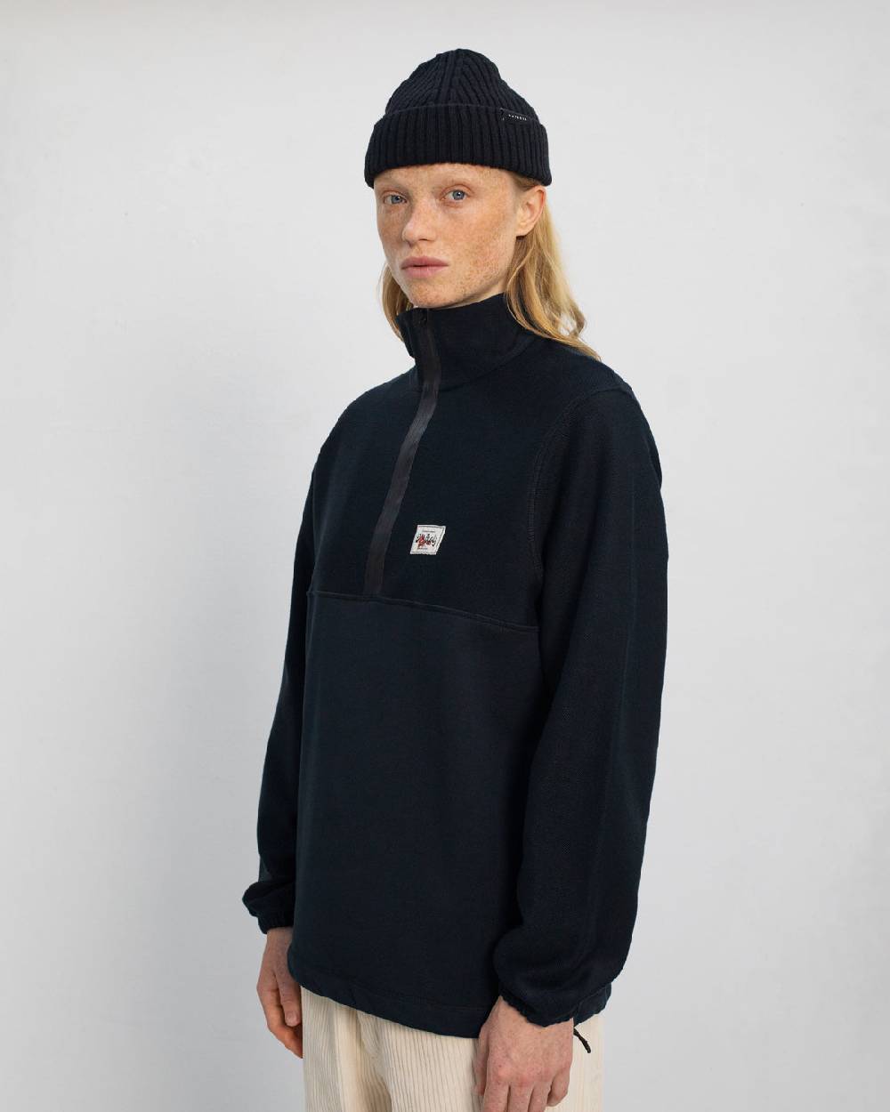 Rotholz Divided Sweatshirt Bio Baumwolle - Schwarz Top Angebot