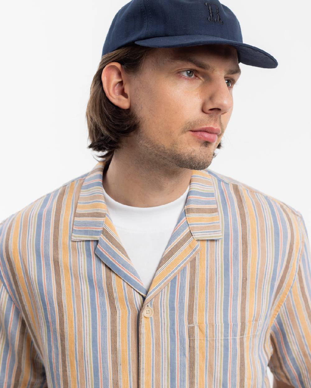 Rotholz Bowling Shirt Leinen Mix - Gestreift Neuheiten