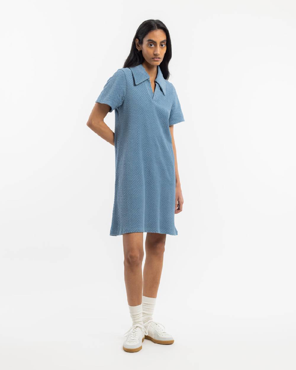 Rotholz Frottee Kleid Bio Baumwolle - Hellblau Tiefpreis