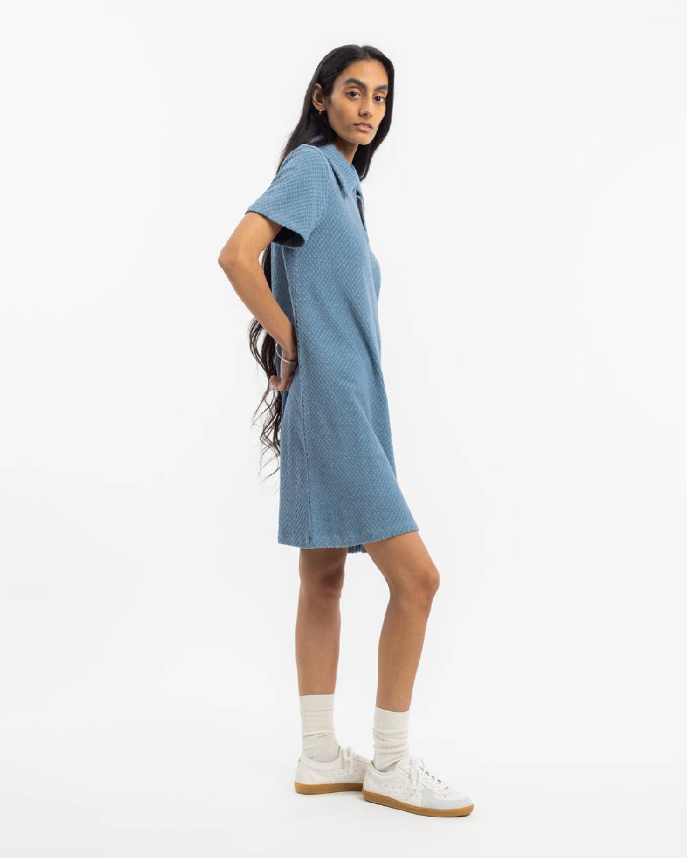 Rotholz Frottee Kleid Bio Baumwolle - Hellblau Tiefpreis
