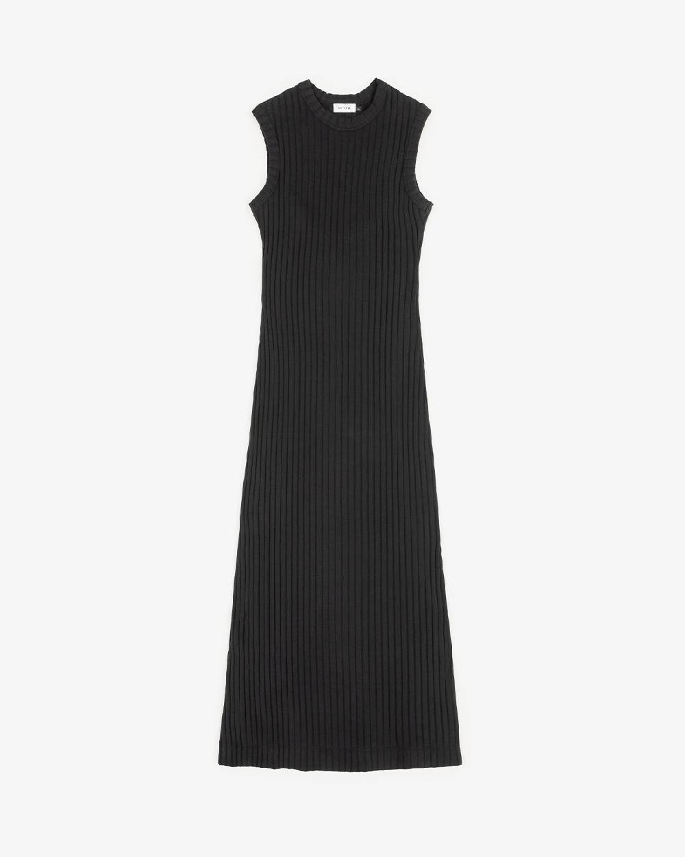 Rotholz Geripptes Kleid Bio Baumwolle - Schwarz Wochenangebot