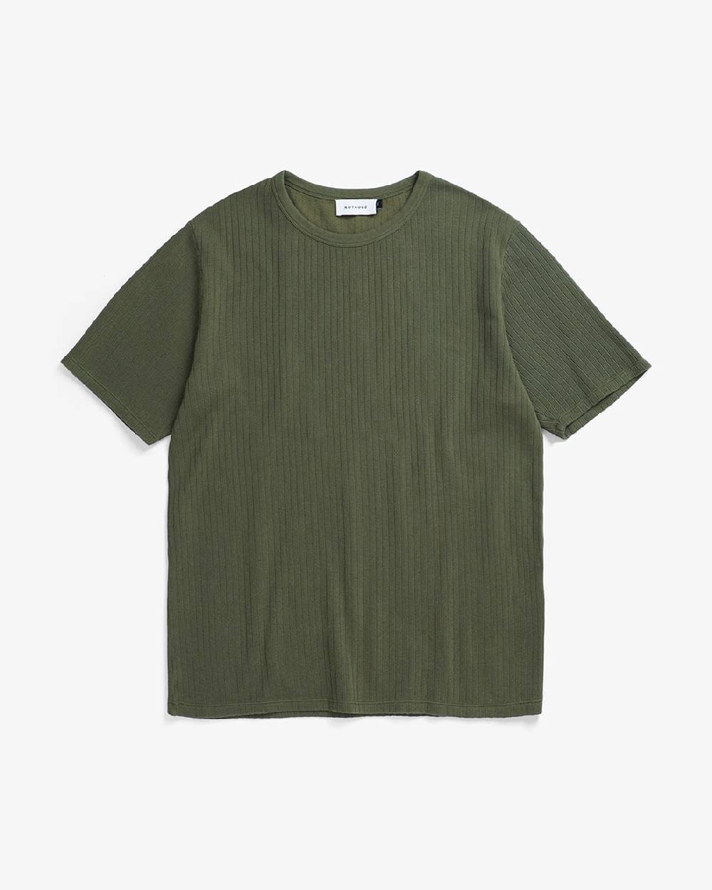 Rotholz Schweres Geripptes T-Shirt Bio Baumwolle - Grün Begrenzte Freigabe