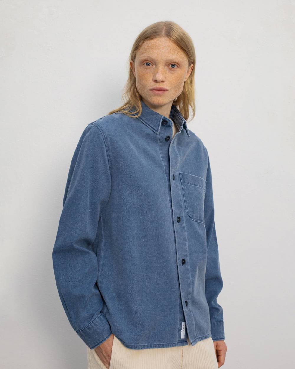 Rotholz Denim Hemd Recycelte Baumwolle - Blau JETZT KAUFEN