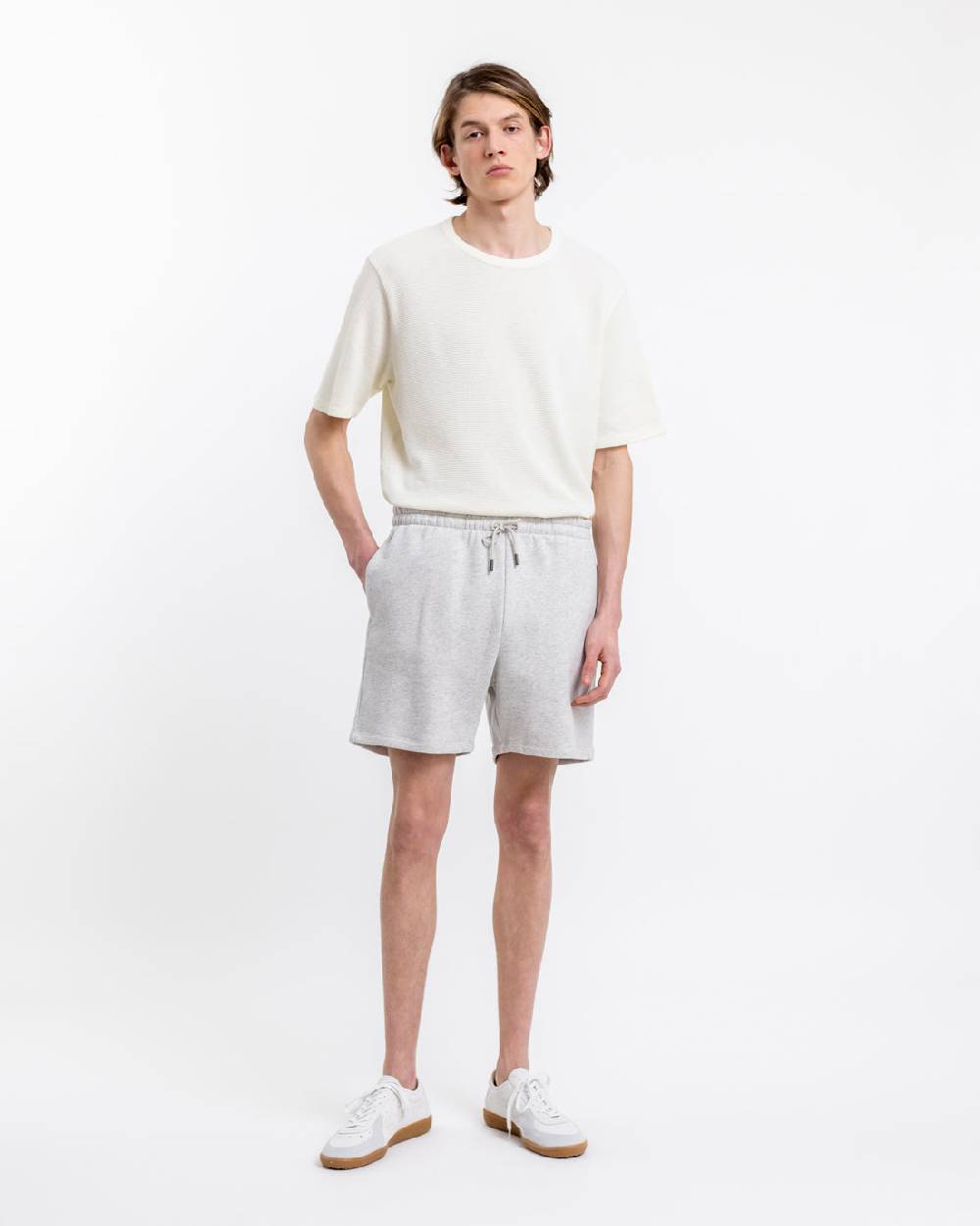 Rotholz Logo Sweatshorts aus Bio-Baumwolle Grau Nur für heute