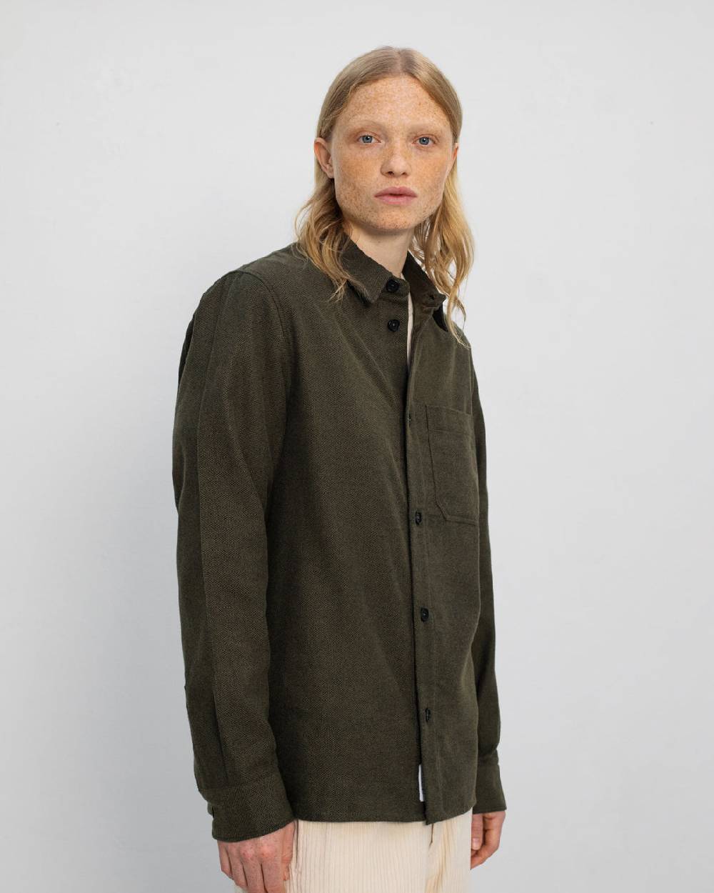 Rotholz Flannel Hemd Bio Baumwolle - Grün Clearance-Verkauf