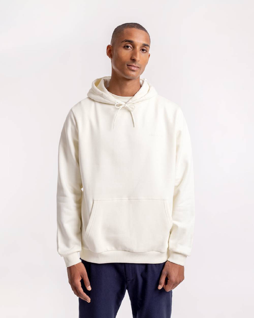 Rotholz Logo Hoodie aus Bio-Baumwolle Weiß zollfrei