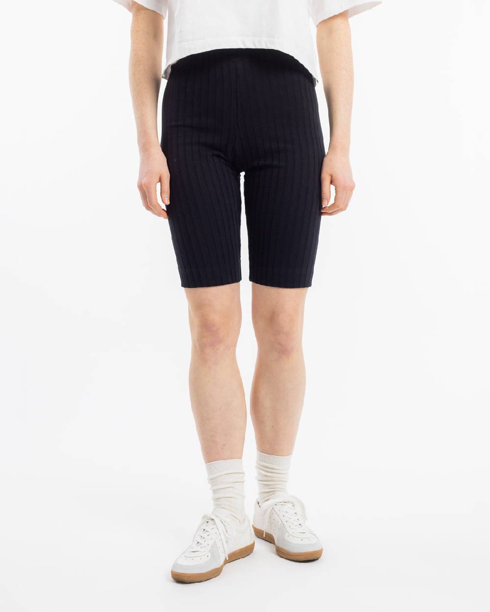 Rotholz Gerippte Biker Shorts Bio Baumwolle - Schwarz Meist gekauft
