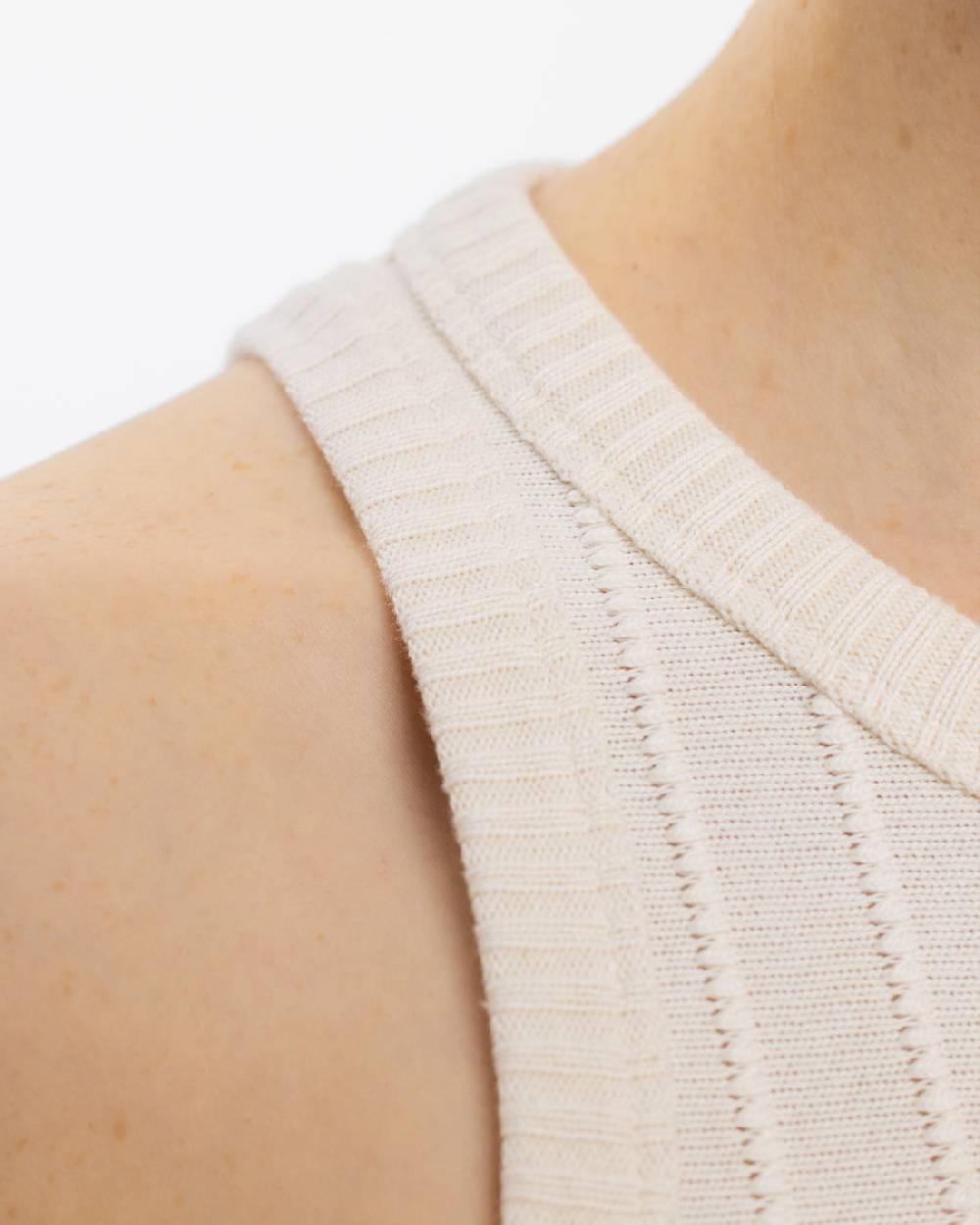 Rotholz Strick Kleid Bio Baumwolle - Creme Blitzverkäufe