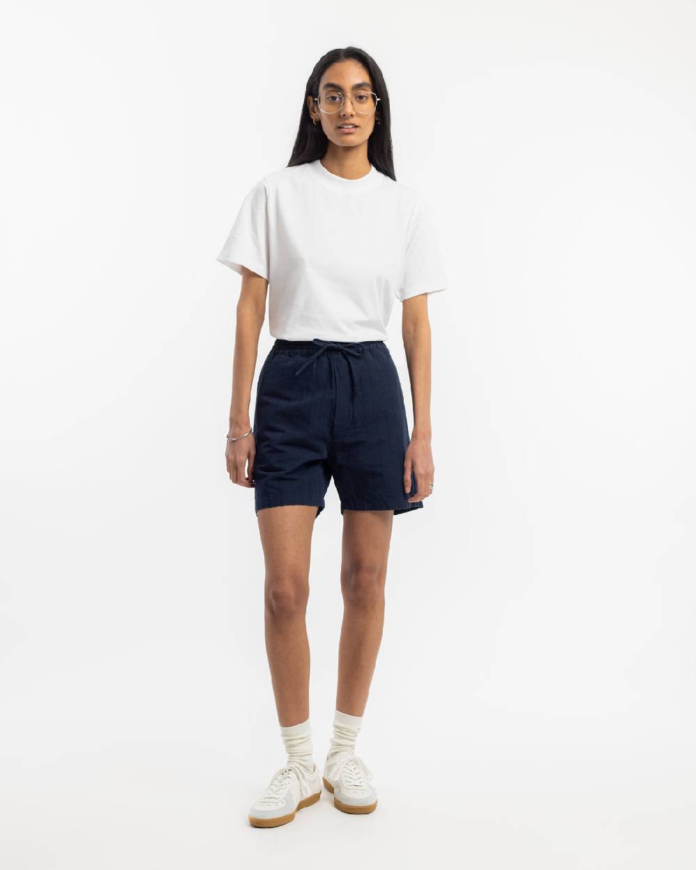 Rotholz Kurze Hose Leinen Mix - Dunkelblau Online Shopping