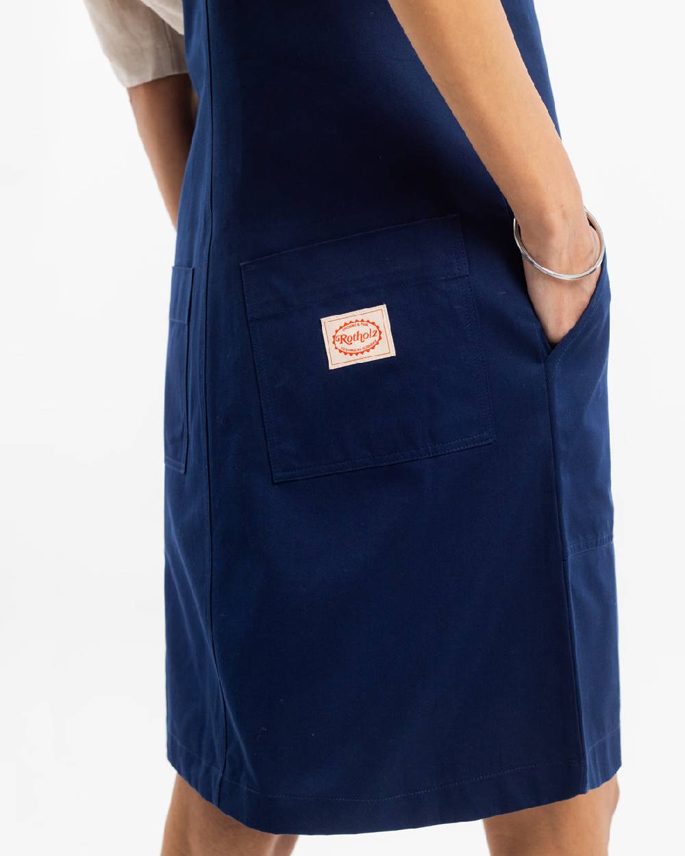 Rotholz Latzkleid aus Bio Canvas - Blau Black Friday