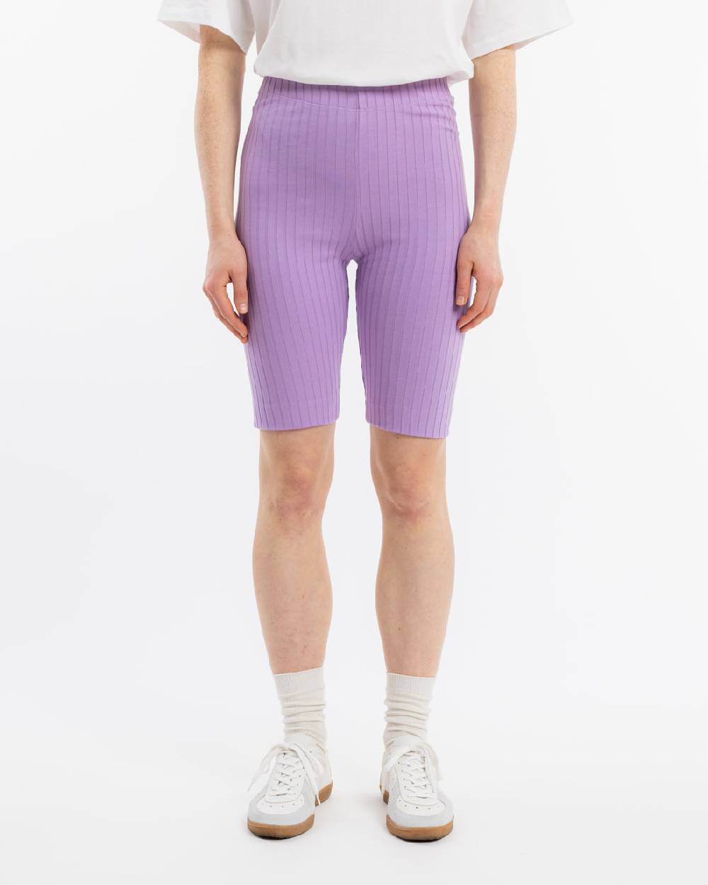 Rotholz Gerippte Biker Shorts Bio Baumwolle - Lavendel Cyber Monday