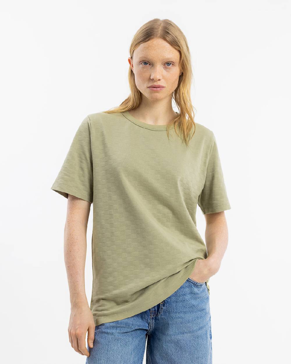 Rotholz Strukturiertes T-Shirt Bio Baumwolle - Grün Muttertagsangebot
