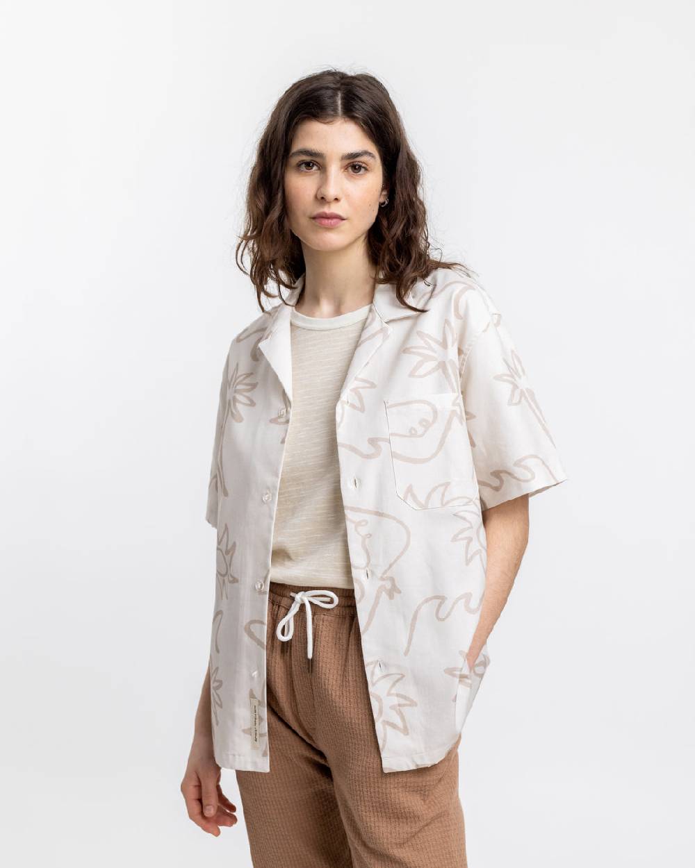 Rotholz Beachside Bowling Hemd Off-White Exklusive Angebote