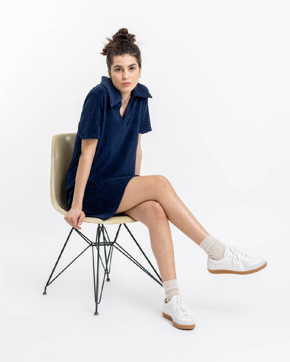Rotholz Polo Kleid aus Bio Frottee Blau Neuheiten