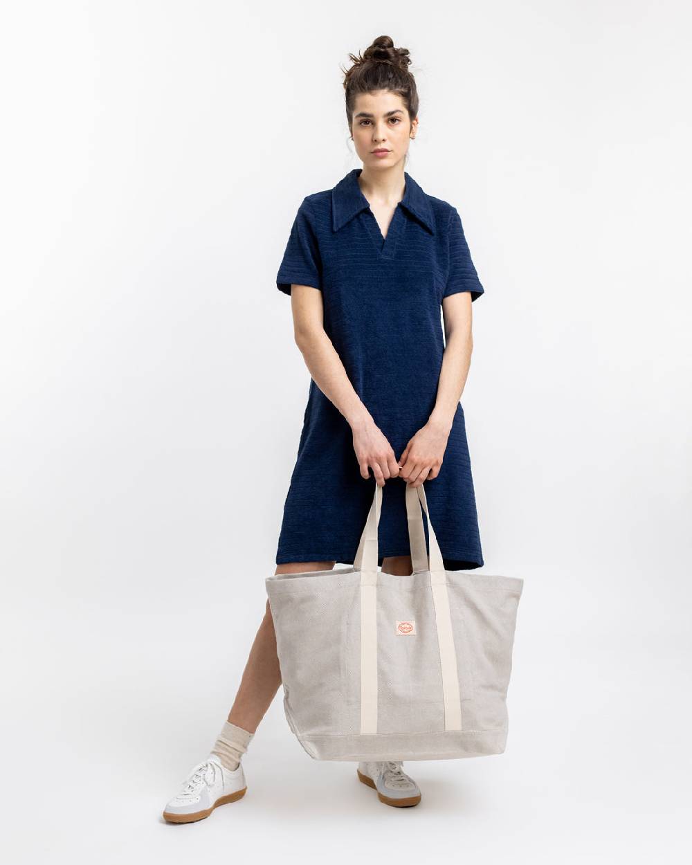 Rotholz Polo Kleid aus Bio Frottee Blau Neuheiten