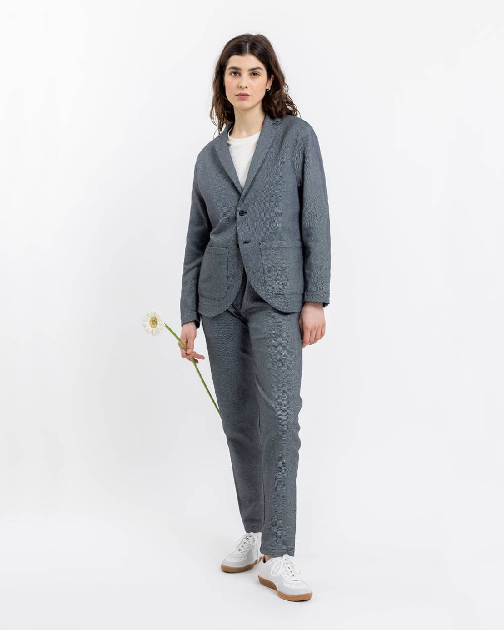Rotholz Workwear Blazer aus Bio Twill Schwarz Kariert Tägliche Deals