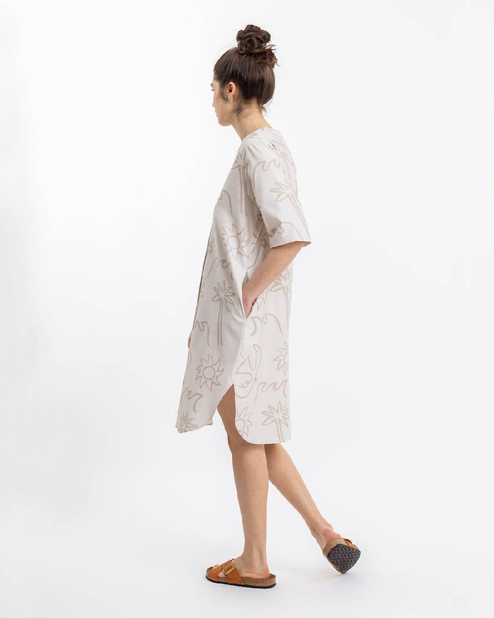 Rotholz Beachside Kaftan Kleid Off-White Tiefpreis