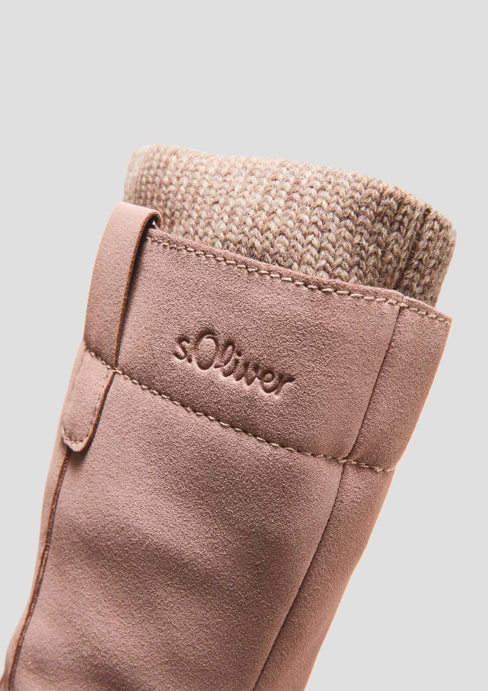 S.Oliver Stiefel in Veloursleder-Optik Nur für heute