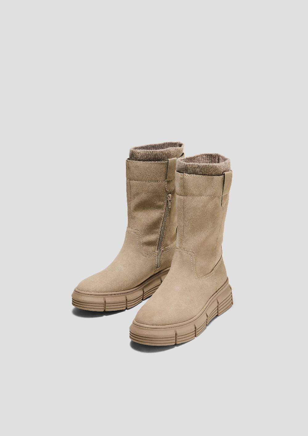 S.Oliver Stiefel in Veloursleder-Optik Sonderangebot der Fabrik