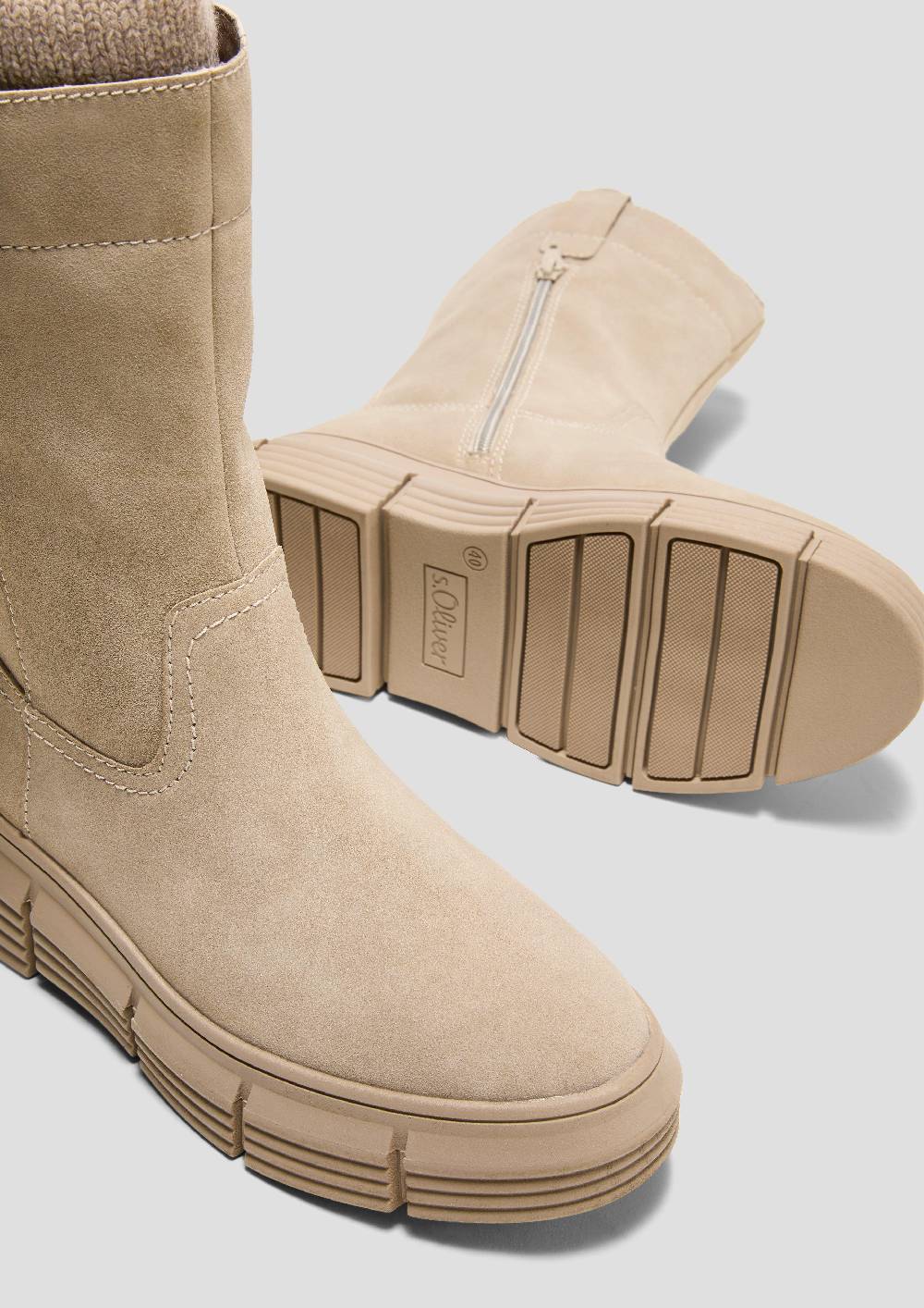 S.Oliver Stiefel in Veloursleder-Optik Sonderangebot der Fabrik
