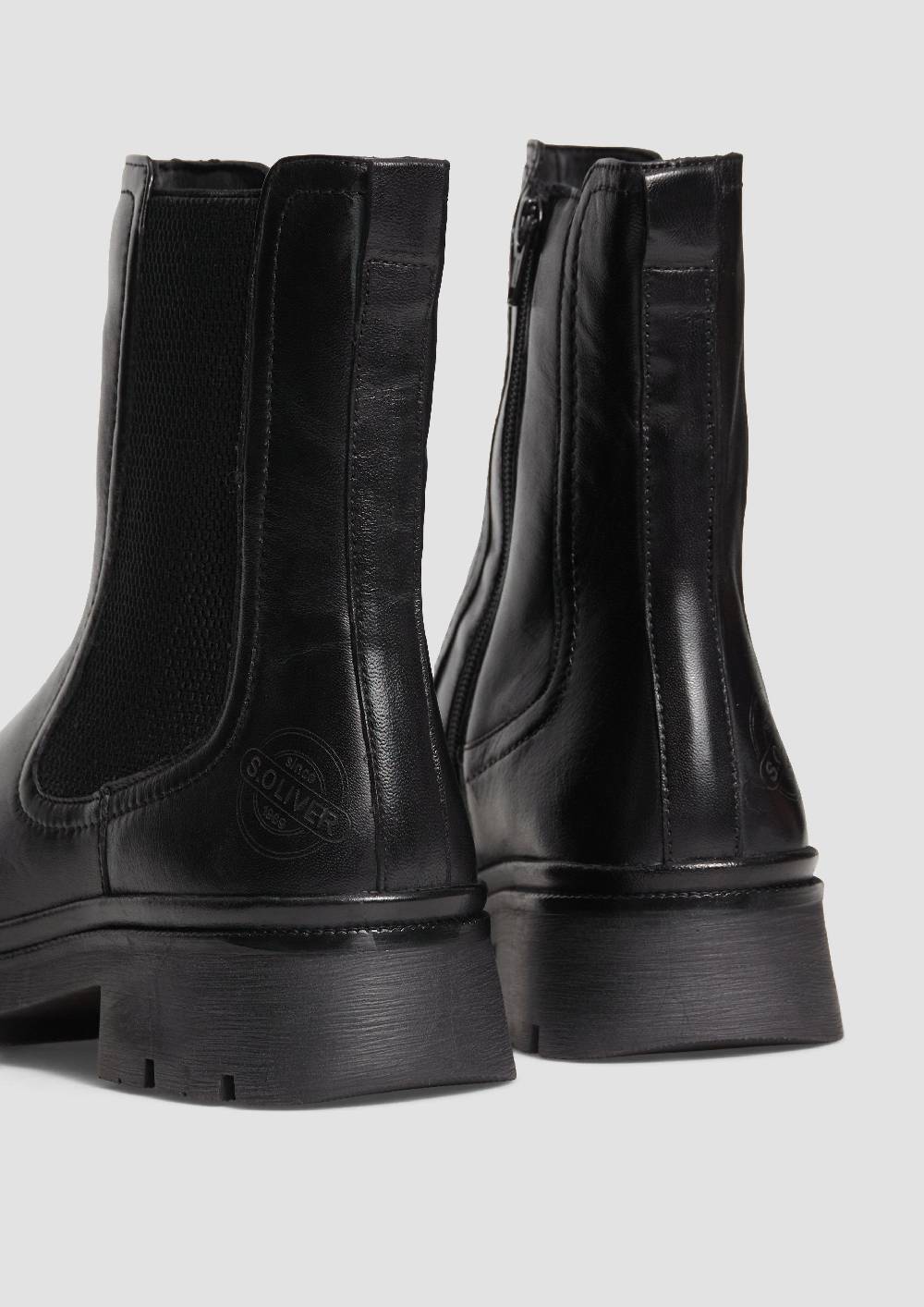 S.Oliver Chelsea Boots aus Schafsleder Schlussverkauf