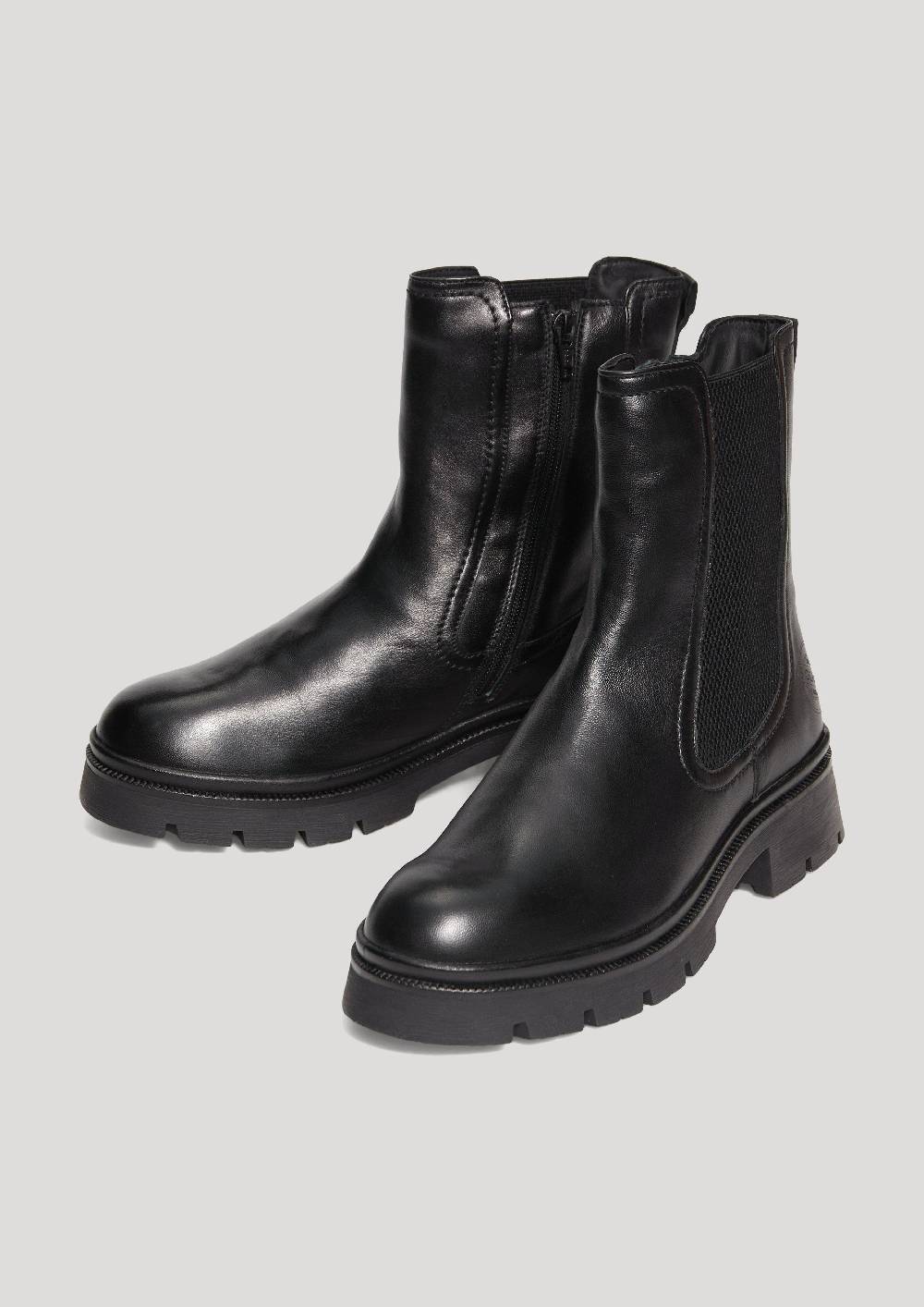 S.Oliver Chelsea Boots aus Schafsleder Schlussverkauf