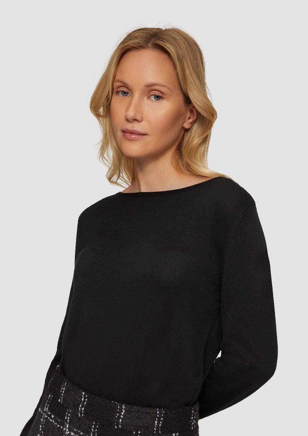 S.Oliver Leichter Feinstrickpullover mit Rollkante Sonderangebot