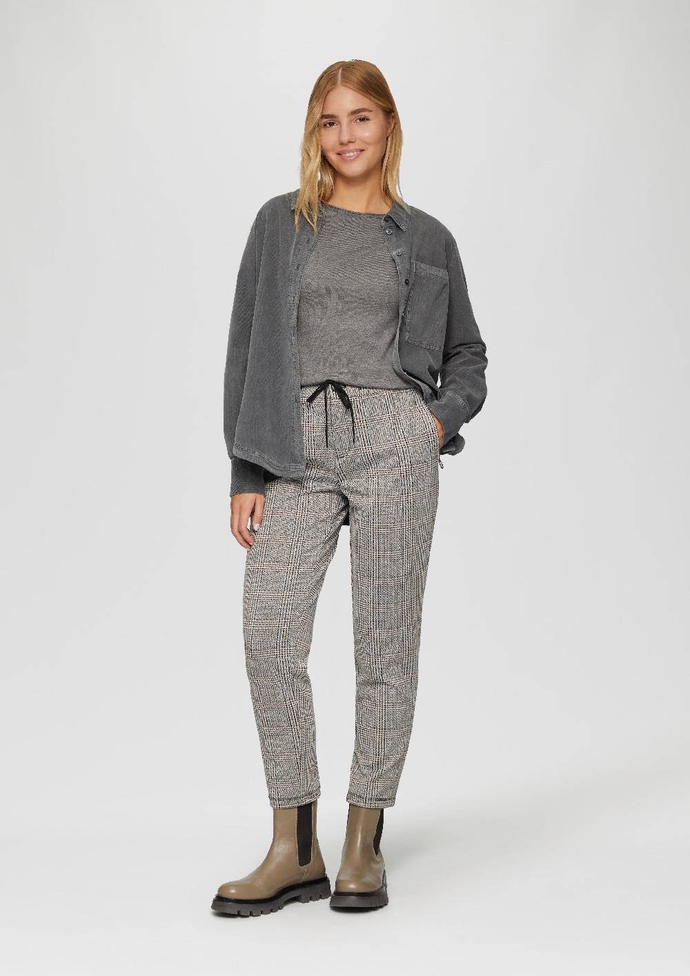 S.Oliver Leichter Feinstrickpullover mit Rollkante Rabatt