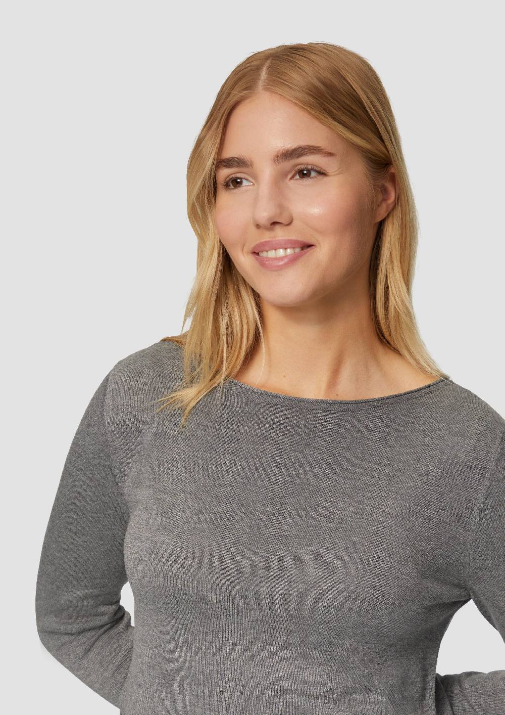 S.Oliver Leichter Feinstrickpullover mit Rollkante Rabatt