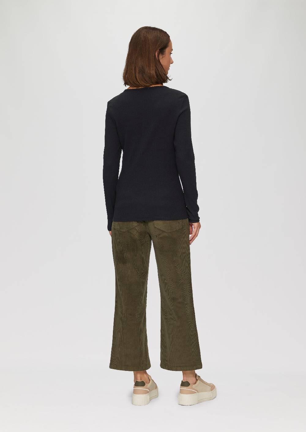 S.Oliver Stretchiges Longsleeve mit Henleyausschnitt Black Friday