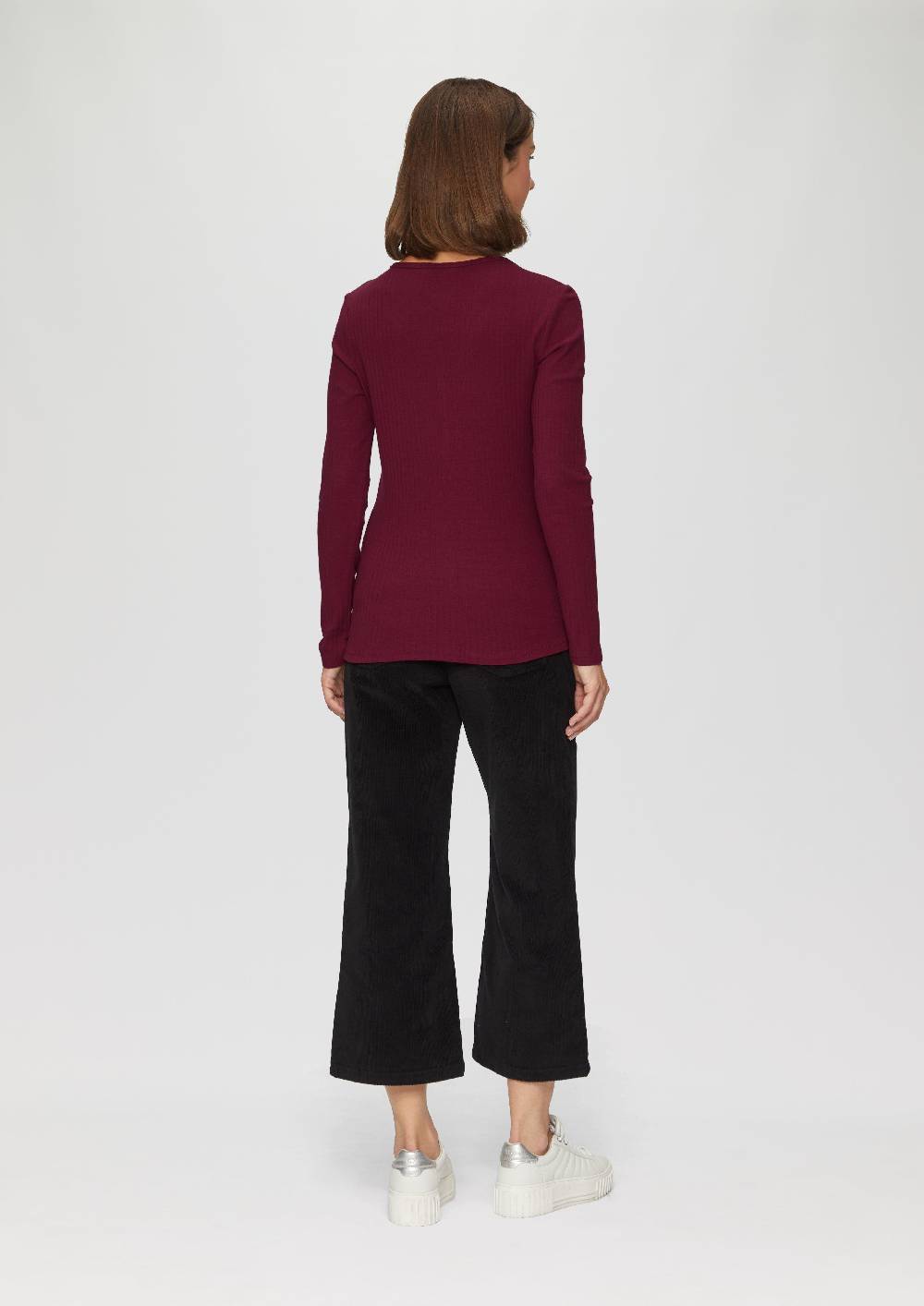 S.Oliver Stretchiges Longsleeve mit Henleyausschnitt Cyber Monday