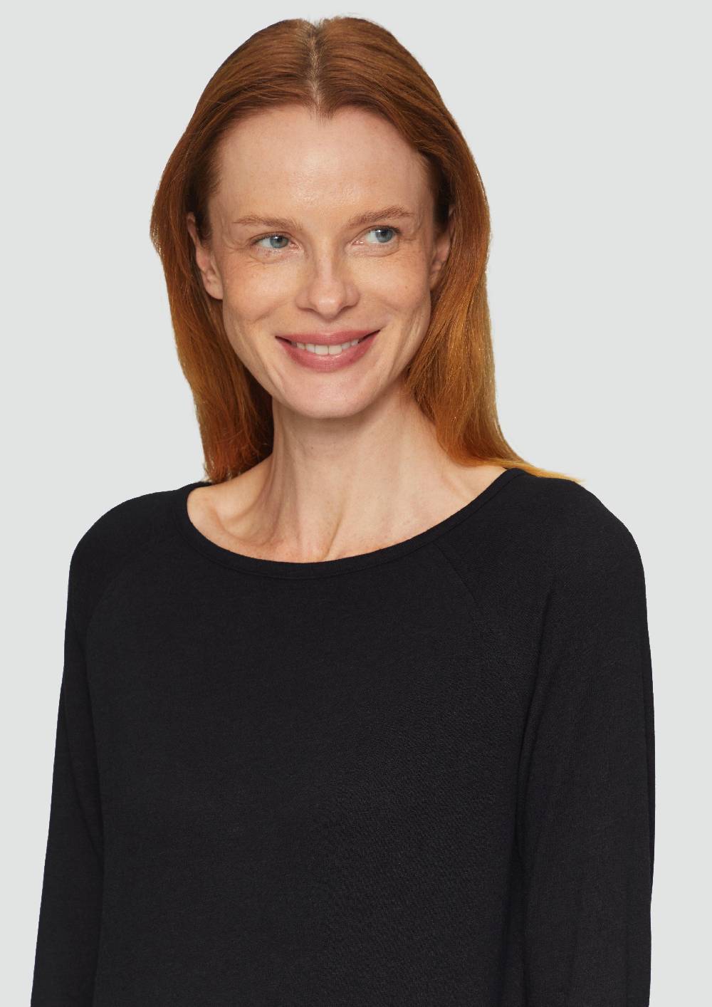 S.Oliver Langarmshirt mit Flammgarnstruktur und Raglanärmeln Osterangebot