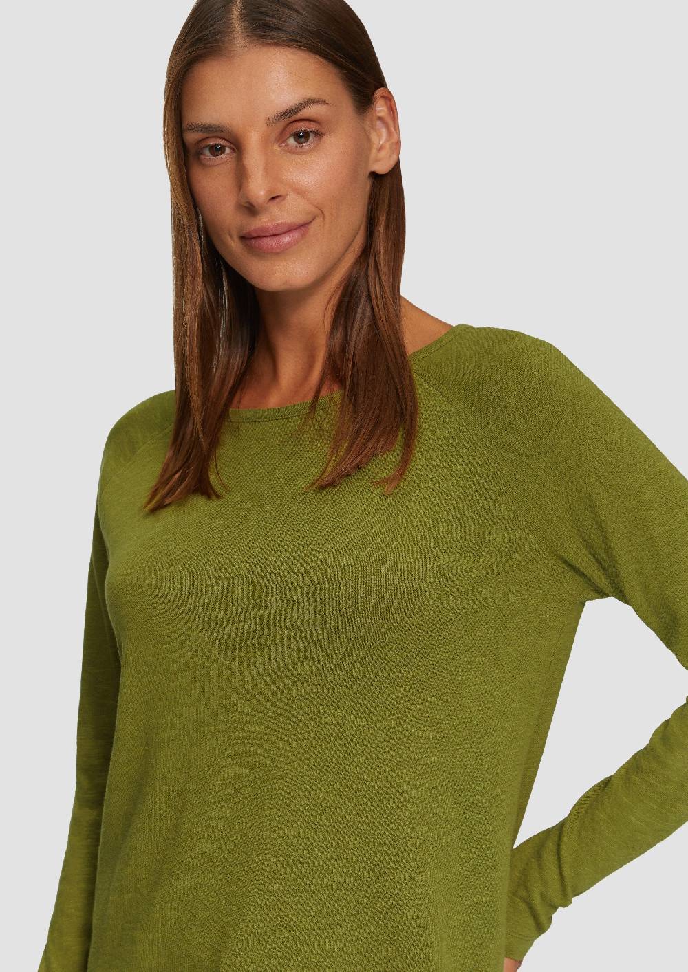 S.Oliver Langarmshirt mit Flammgarnstruktur und Raglanärmeln Vatertagsangebot