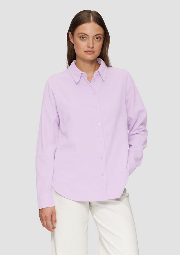 S.Oliver Cordbluse im Relaxed Fit mit Naht-Details