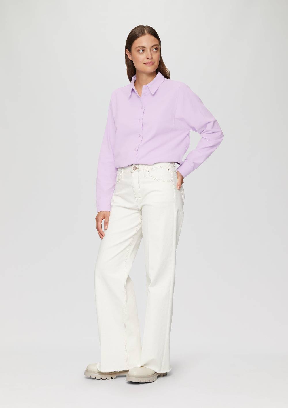 S.Oliver Cordbluse im Relaxed Fit mit Naht-Details Online Outlet