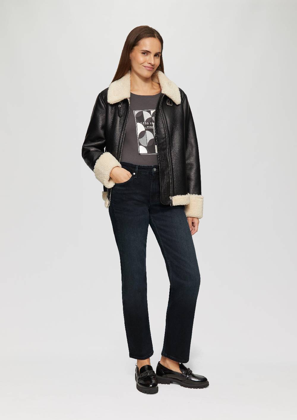 S.Oliver Jeans Karolin / Regular Fit / Mid Rise / Straight Leg Räumungsverkauf
