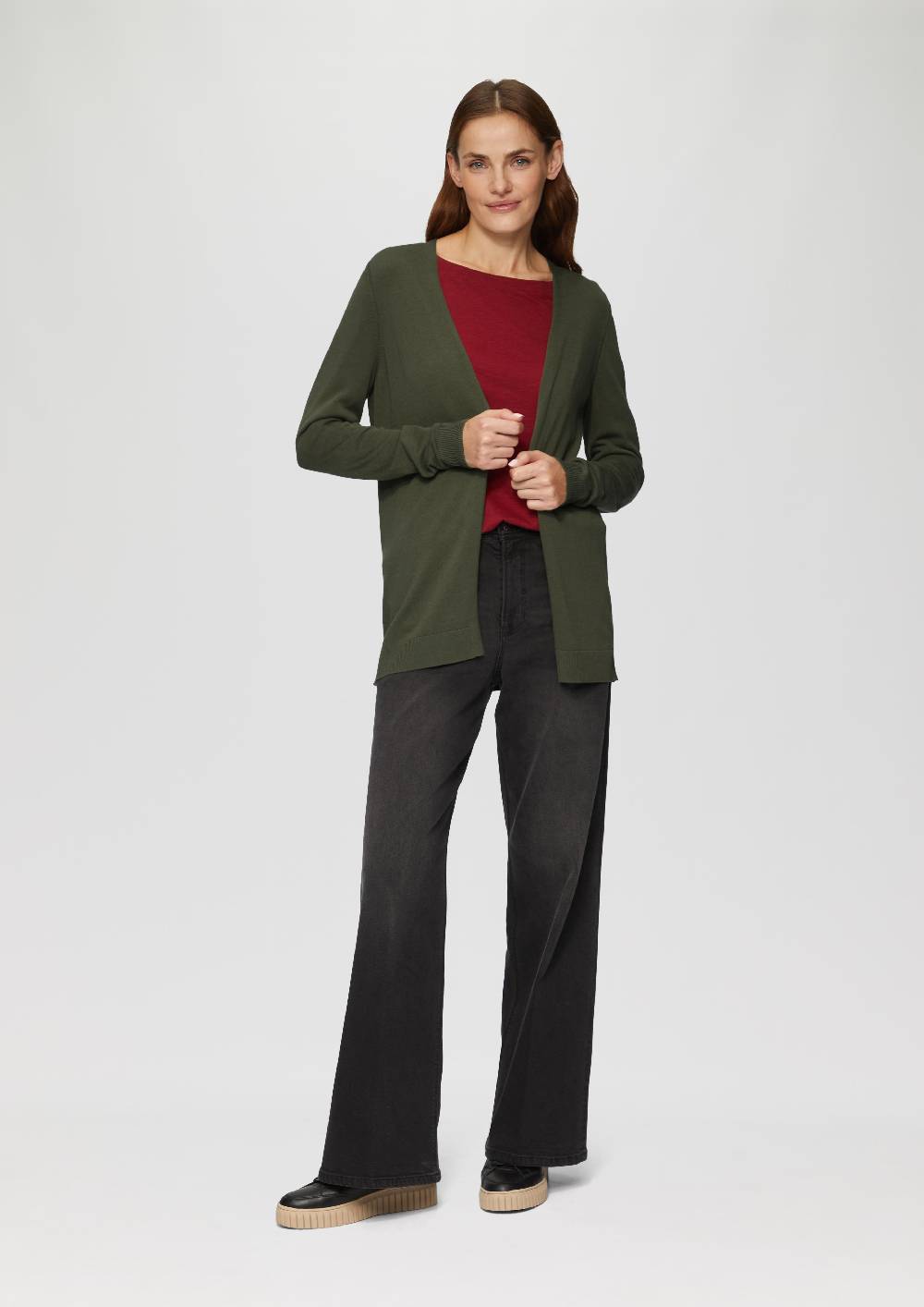 S.Oliver Cardigan aus Viskose-Baumwollmix Tägliche Deals