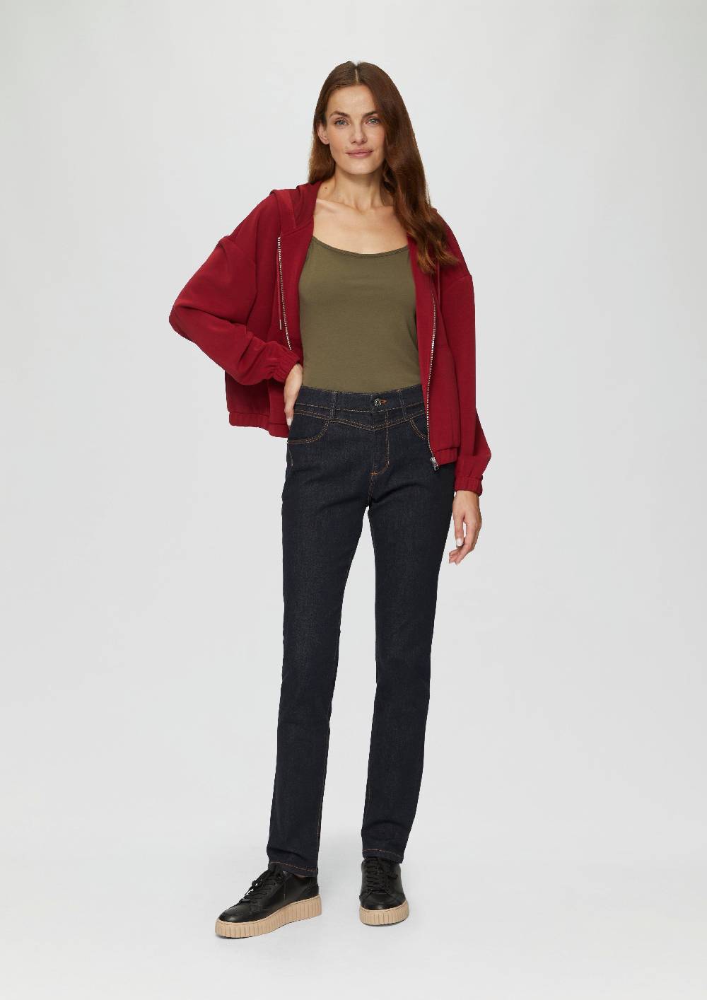 S.Oliver Jeans Betsy / Slim Fit / Mid Rise / Slim Leg / Rinsed Washed Wochenangebot