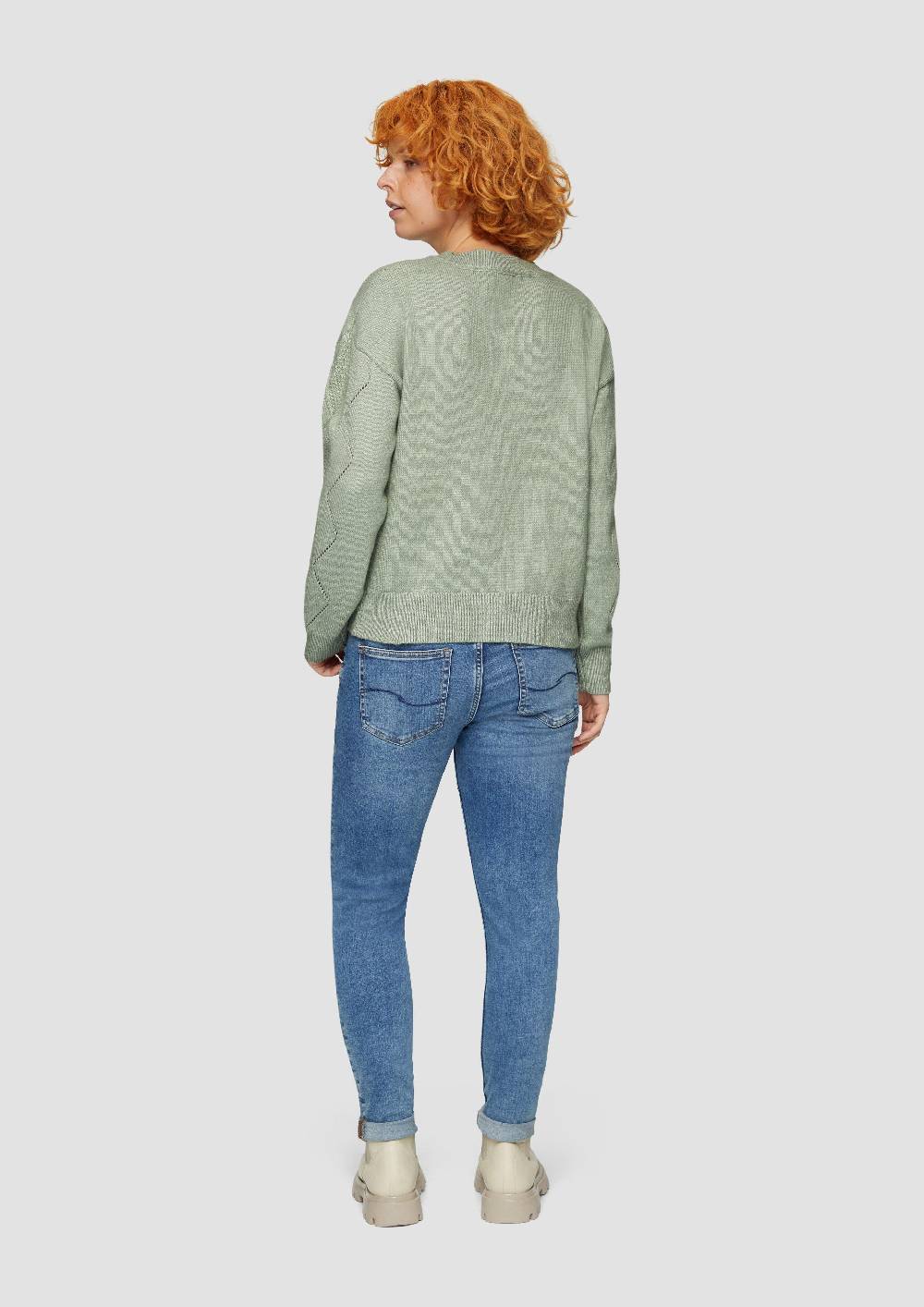 S.Oliver Pullover aus Viskosemix mit Ajour-Muster Kostenlose Rückgabe