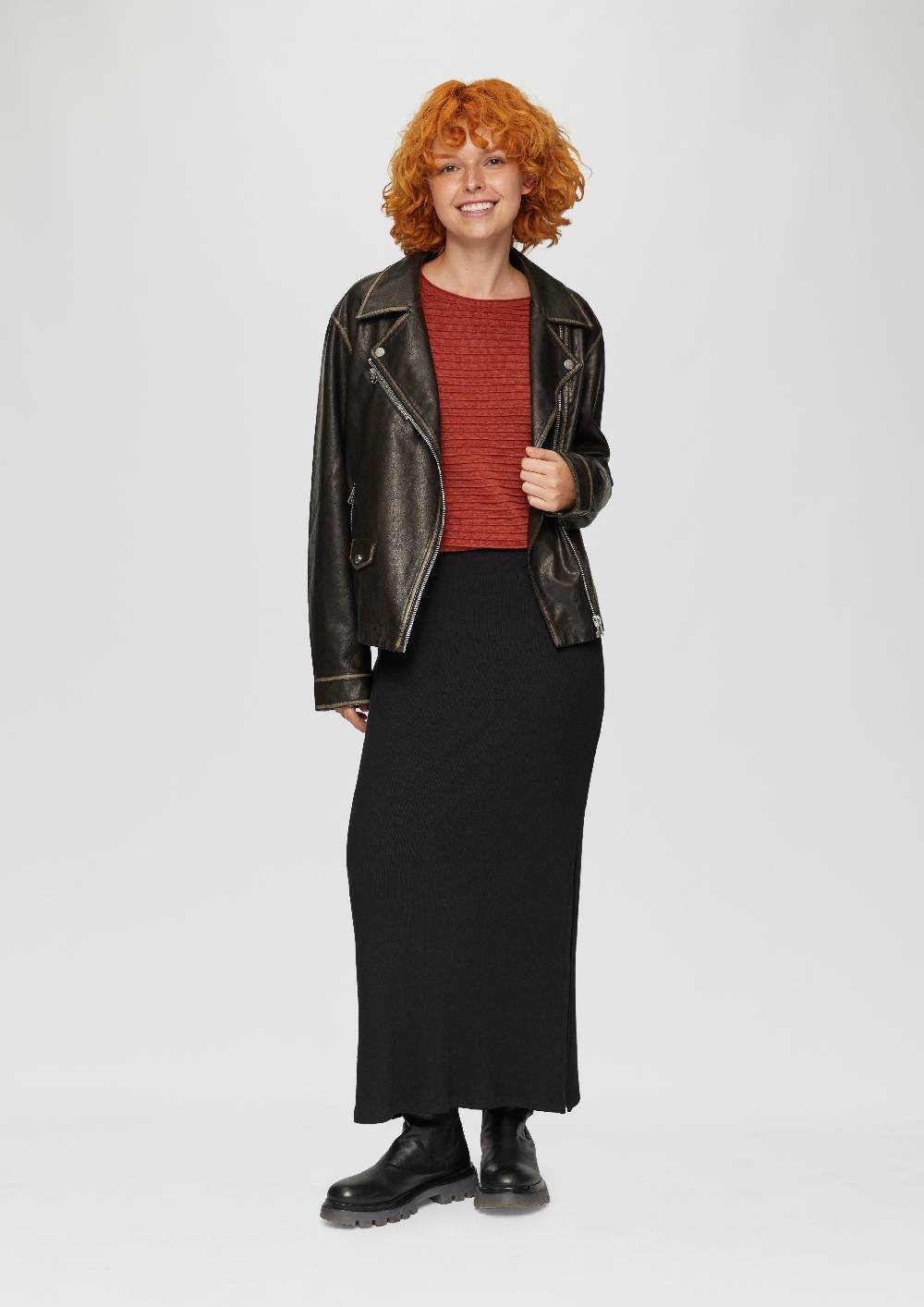 S.Oliver Pullover mit Strukturmuster aus Viskosemix Begrenzte Freigabe