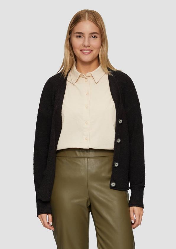 S.Oliver Strickjacke aus Baumwoll-Bouclé