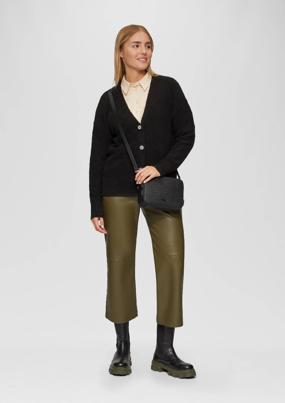 S.Oliver Strickjacke aus Baumwoll-Bouclé Neueste Stile
